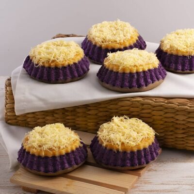 Ube Cheesy Custard Mamon