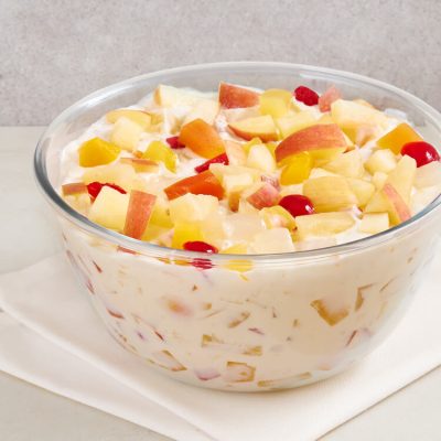 Classic Fruit Salad with Fresh Apples and Nata de Coco