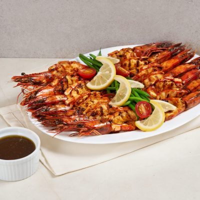 Grilled Prawns with Honey Butter Sauce