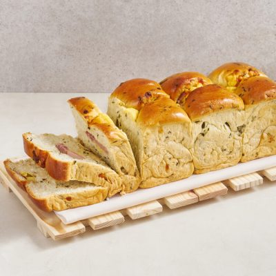 Ham and Cheese Basil Loaf Bread