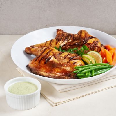 Peruvian Grilled Chicken with Aji Verde (Spicy Green Sauce)